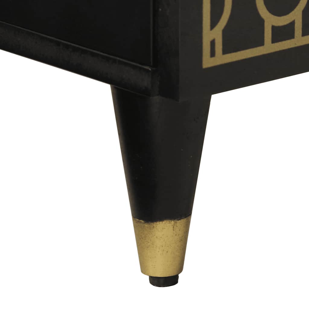 Sengebord 50x33x60 cm massivt mangotræ - sort, 1 - number 9.