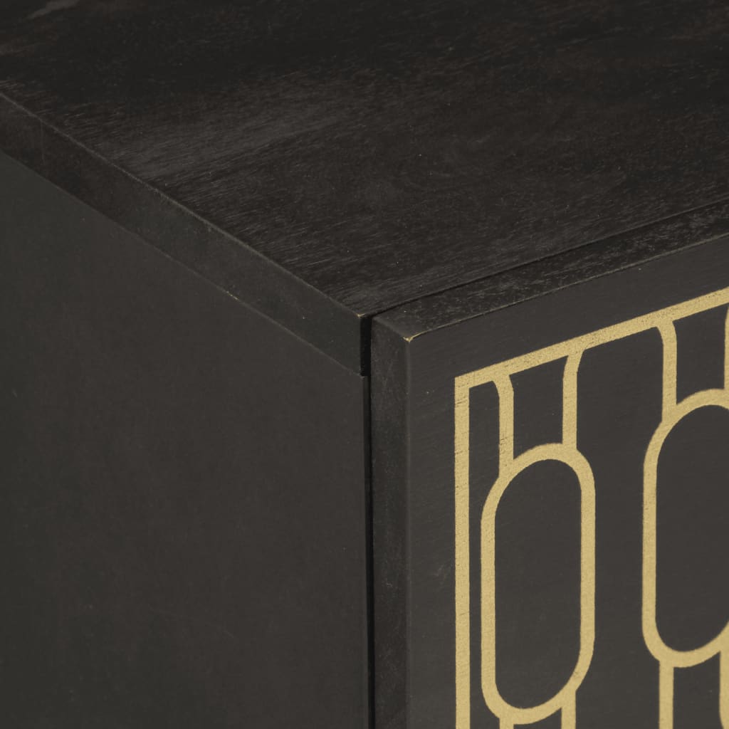 Sengebord 50x33x60 cm massivt mangotræ - sort, 1 - number 7.