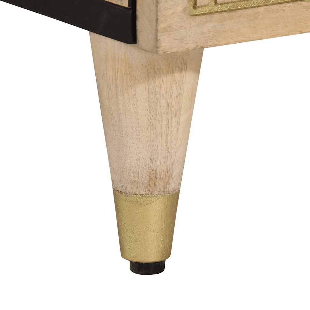 Skab 60x33x75 cm massivt mangotræ - naturfarvet, 1 - number 9.