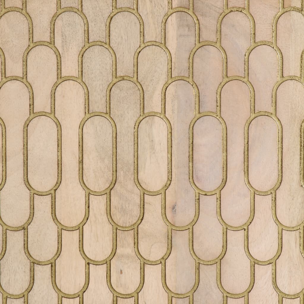 Badeværelsesskab 38x33x58 cm massivt mangotræ - naturfarvet, 1-1 - number 9.