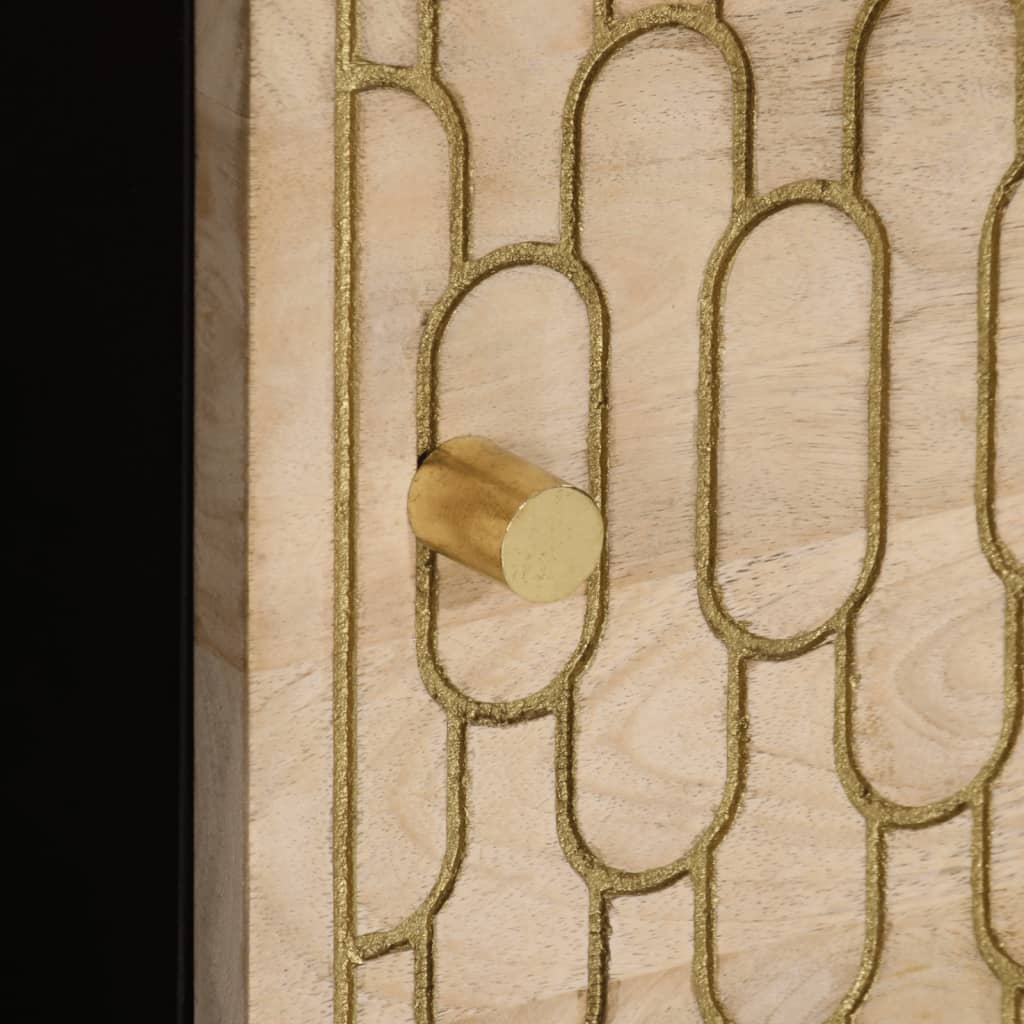 Stolik kawowy 80x50x40 cm lite drewno mango - brązowy, 1 - number 8.