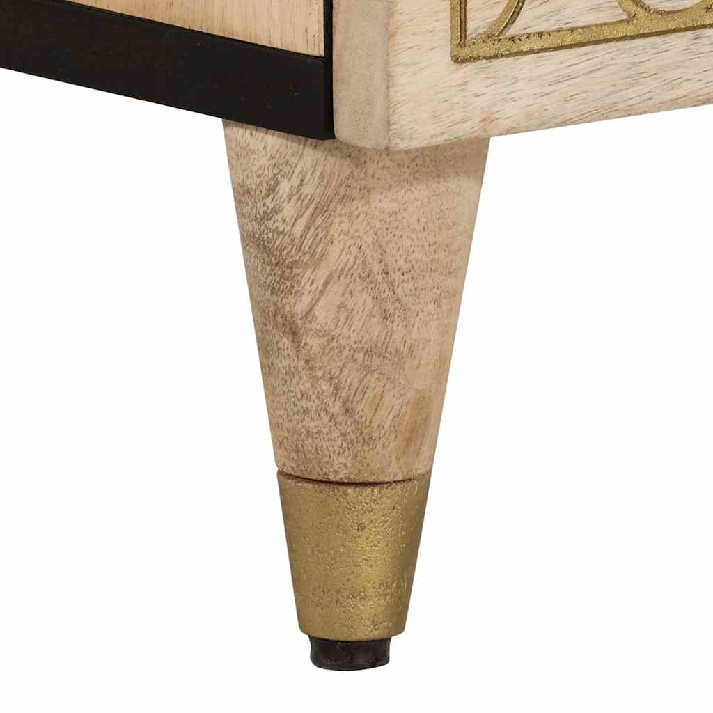 Sengeborde 2 stk. 40x33x46 cm massivt mangotræ - number 8.