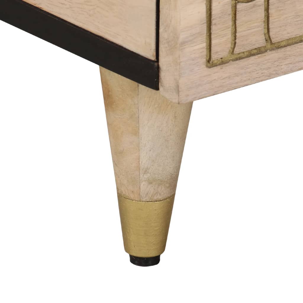 Sofabord 80x50x40 cm massivt mangotræ - number 8.