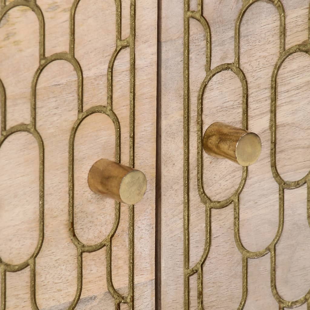 Sofabord 80x50x40 cm massivt mangotræ - number 7.