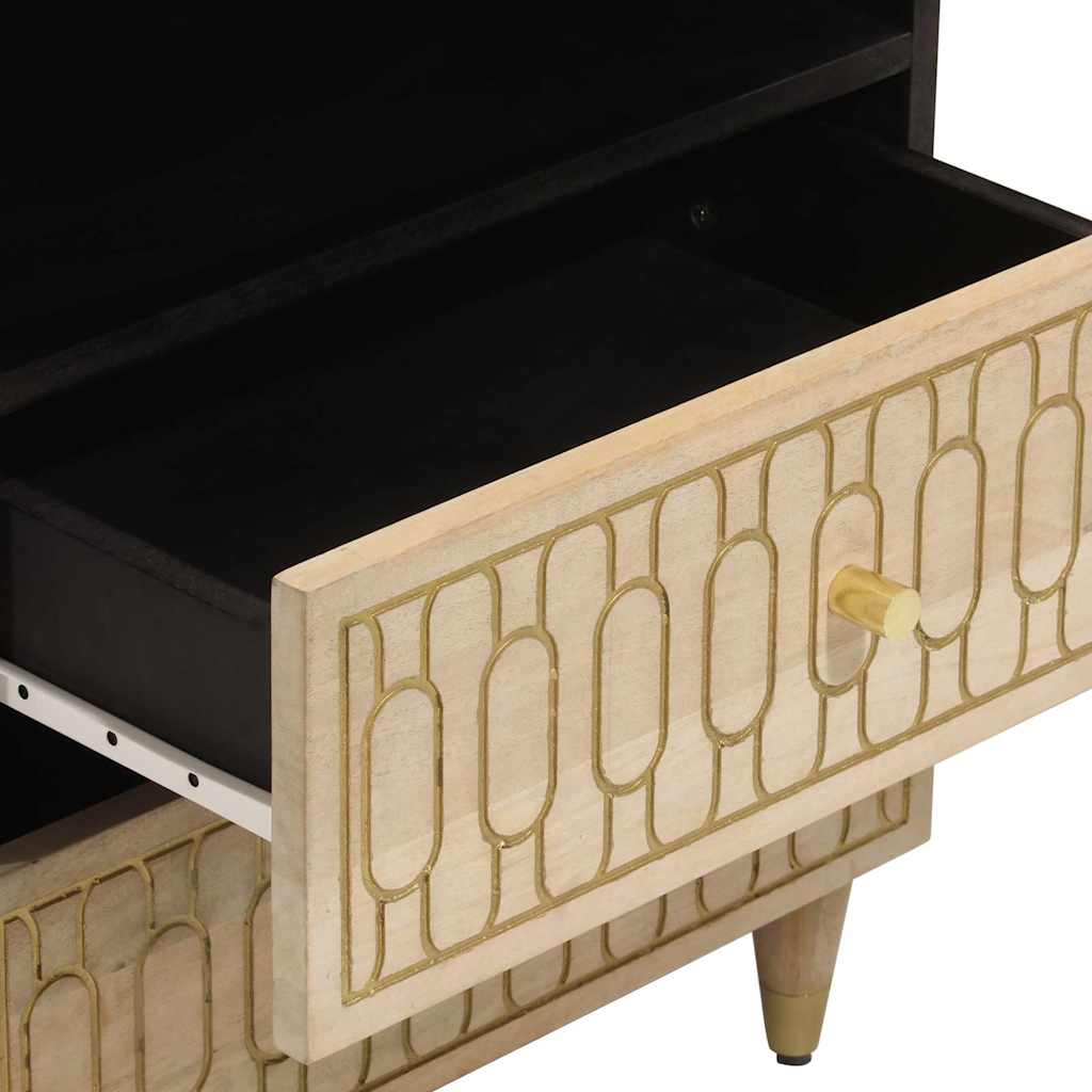 Noćni ormarić 50x33x60 cm masivno drvo manga - number 7.