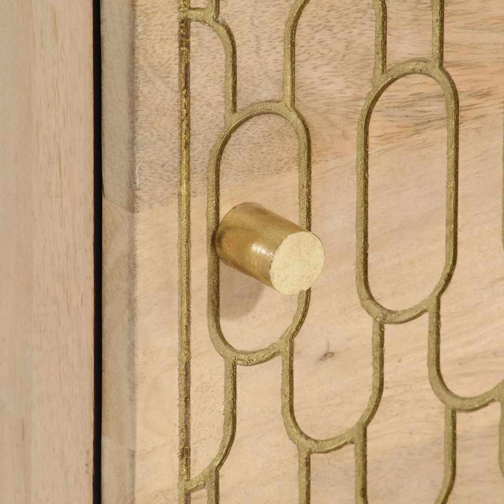 Sengeborde 2 stk. 40x33x46 cm massivt mangotræ - number 9.