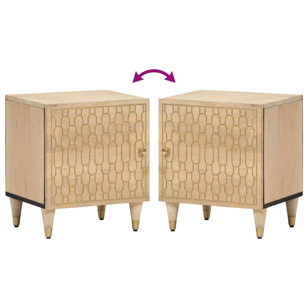 Noćni ormarić 40x33x46 cm masivno drvo manga - number 6.