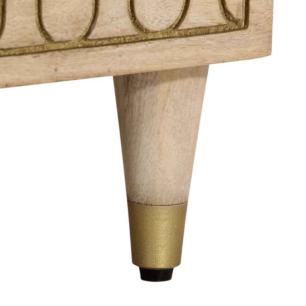 Sengebord 40x33x46 cm massivt mangotræ - number 8.