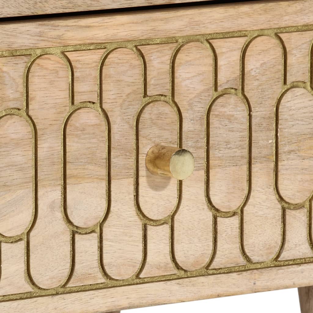 Sengebord 40x33x46 cm massivt mangotræ - number 9.