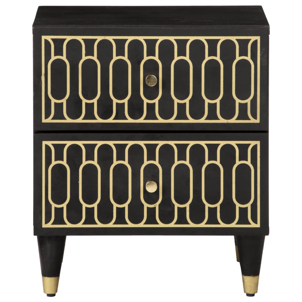 Sengeborde 2 stk. 40x33x46 cm massivt mangotræ - number 4.