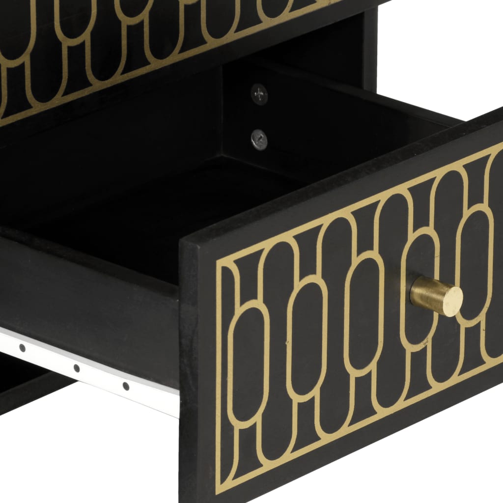 Sengeborde 2 stk. 40x33x46 cm massivt mangotræ - number 9.