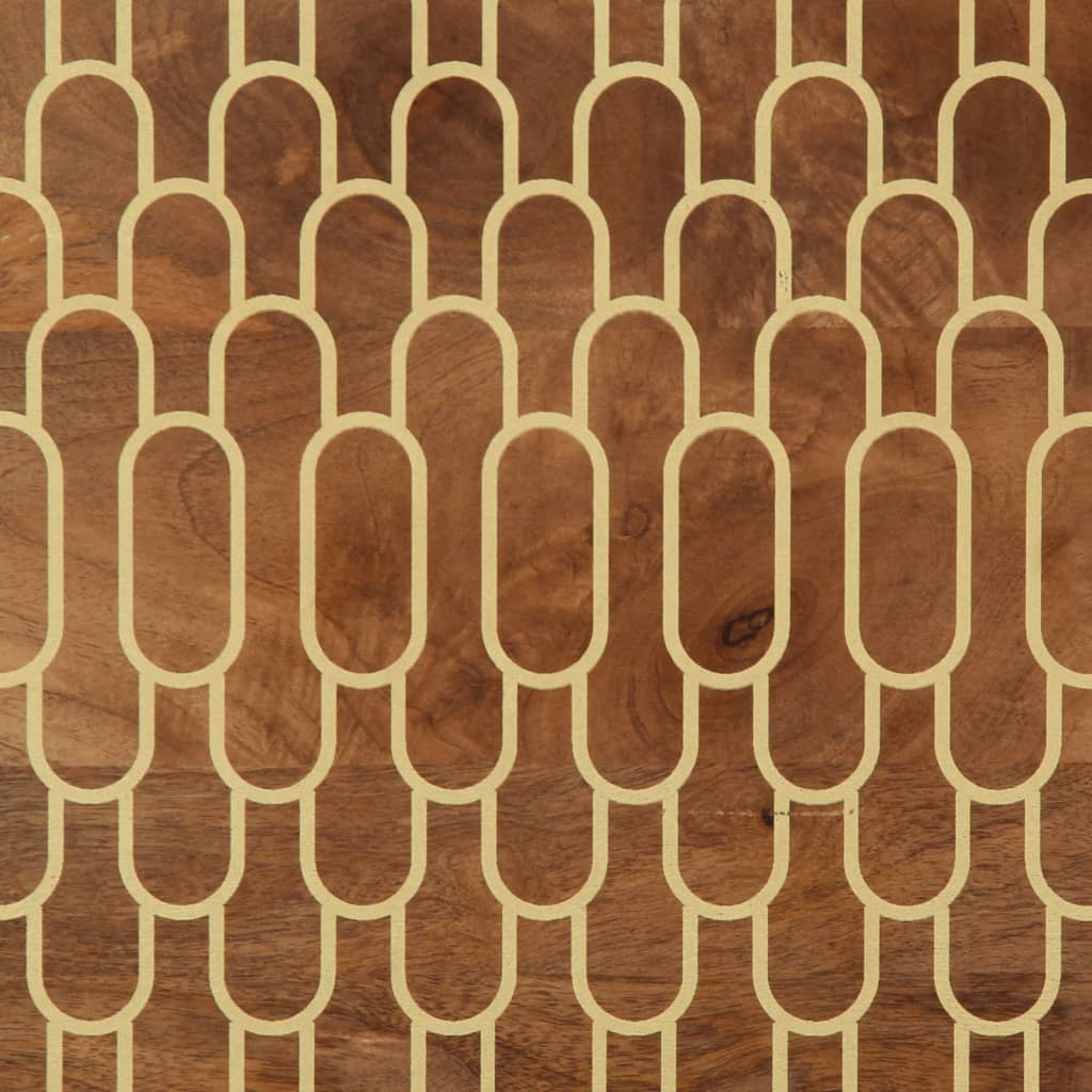 Sengeborde stk. 40x33x46 cm massivt mangotræ - honningfarvet, 2 - number 11.