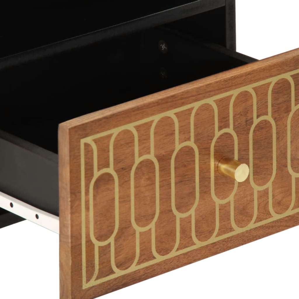 Sengeborde stk. 40x33x46 cm massivt mangotræ - honningfarvet, 2 - number 9.