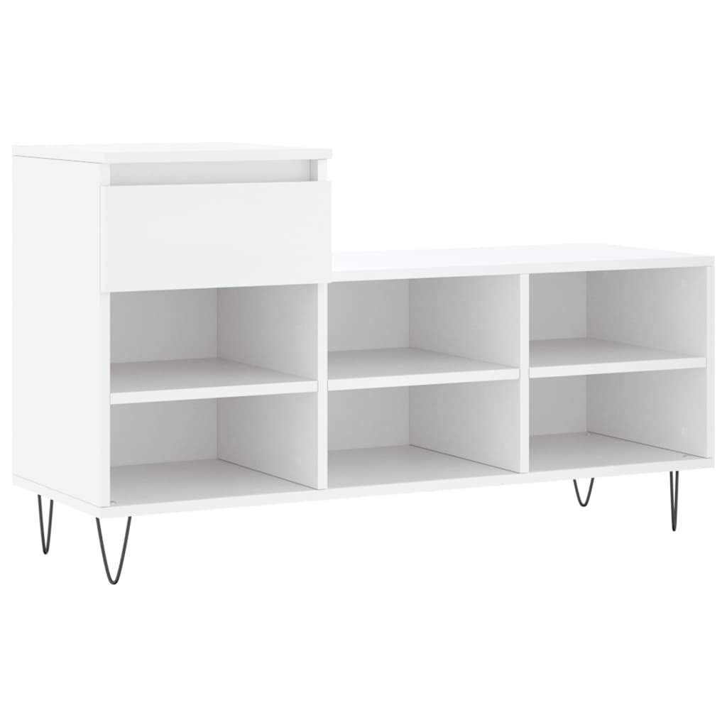 Stalak za cipele 102x36x60 cm konstruirano drvo - bijelo, 1 - number 2.