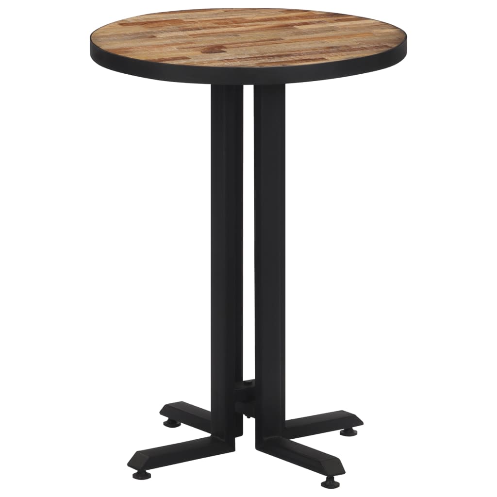 Bistrobord ø55x76 cm rund massivt genbrugsteak - number 1.