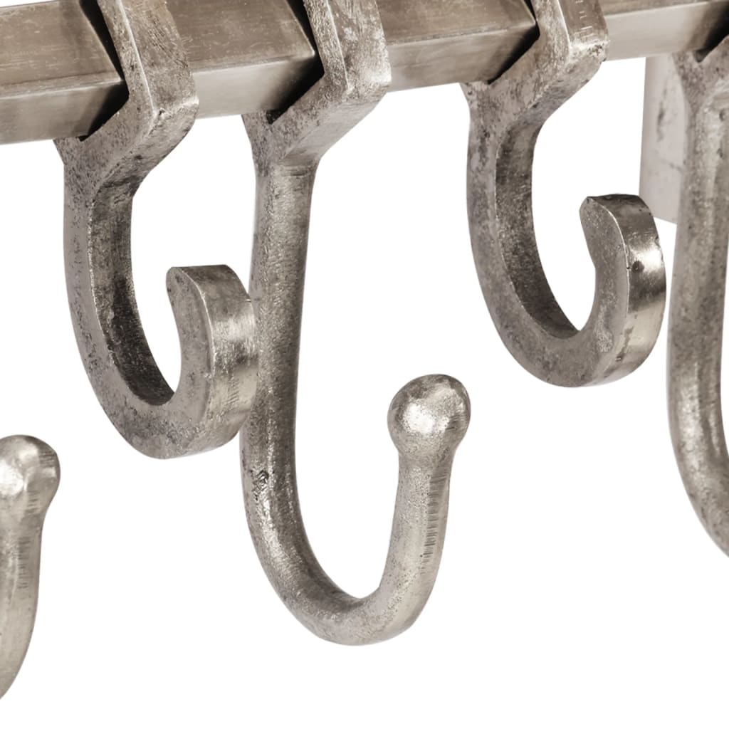 Portemanteau mural avec étagère aluminium - argent, 1, rond - number 4.