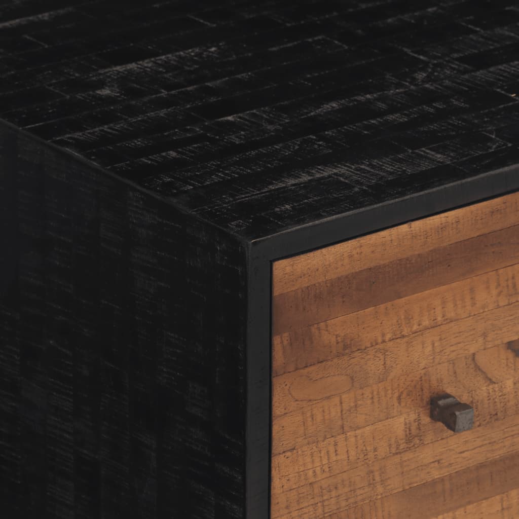 Sofabord 90x50x41 cm massivt genbrugsteak - number 6.