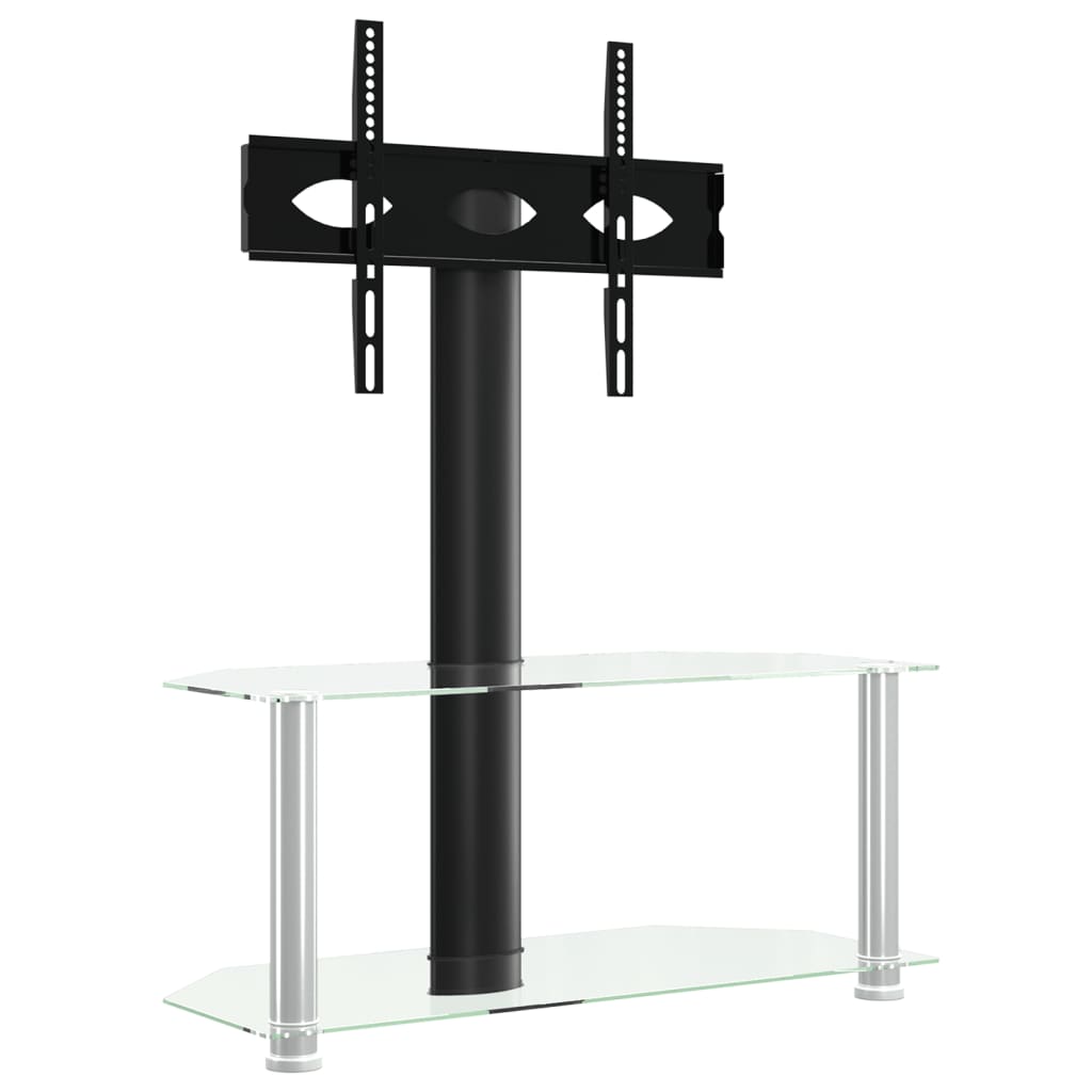 Tv stand for corner 2 półki na 32 "-70" czarno-srebrny srebrny, 1, 101 cm, 90 cm - number 2.