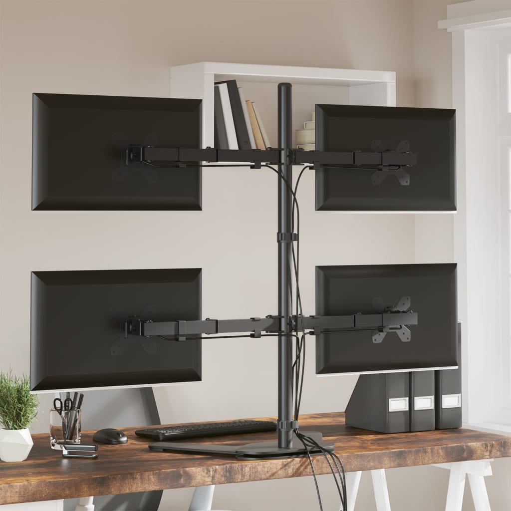 Stalak za monitor vesa 75/100 mm čelik crn - number 3.