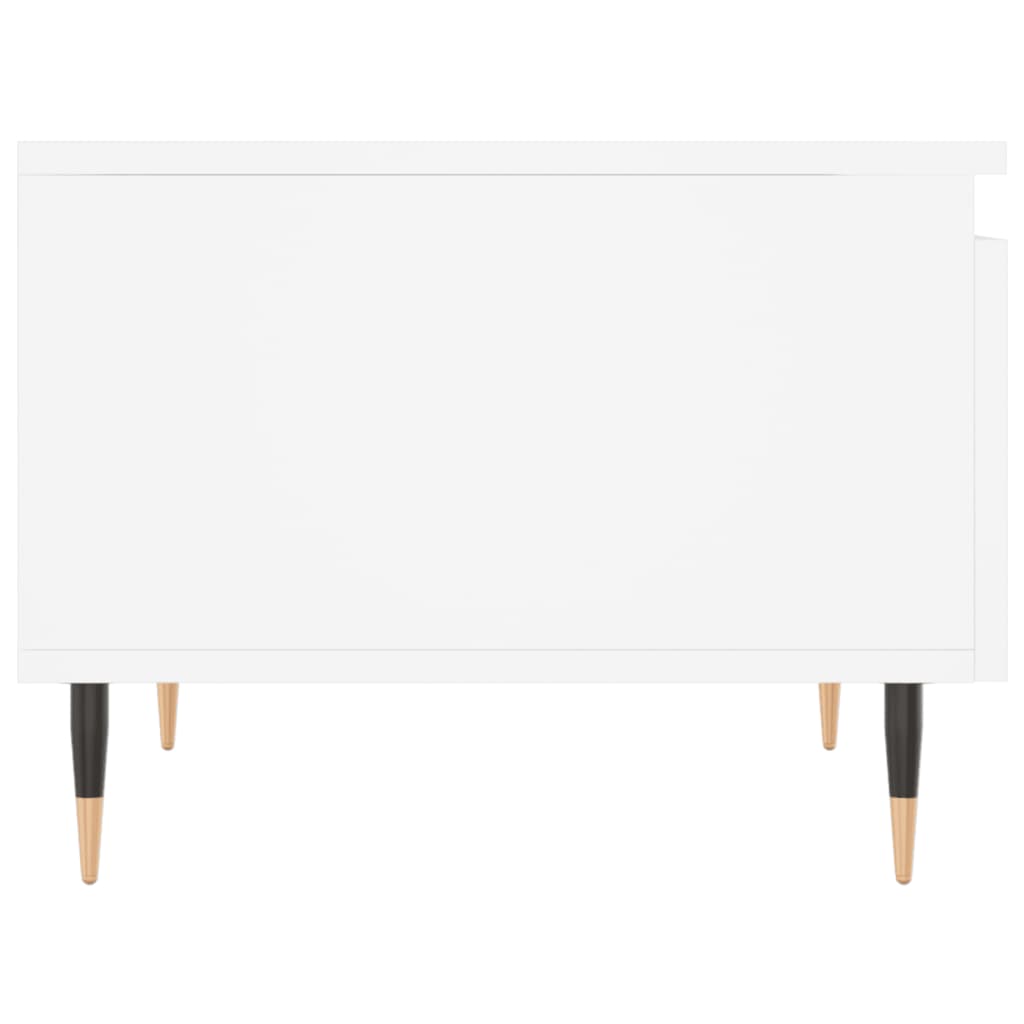 Stoliki kawowe szt. 50x46x35 cm drewno klejone - białe, 2 szt. - number 8.