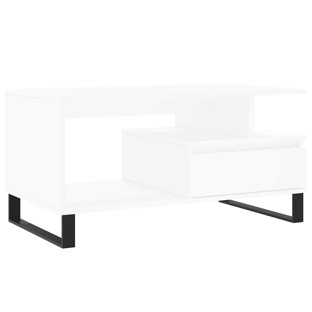 Table basse 90x49x45 cm contrecollé - blanc, 1 - number 2.