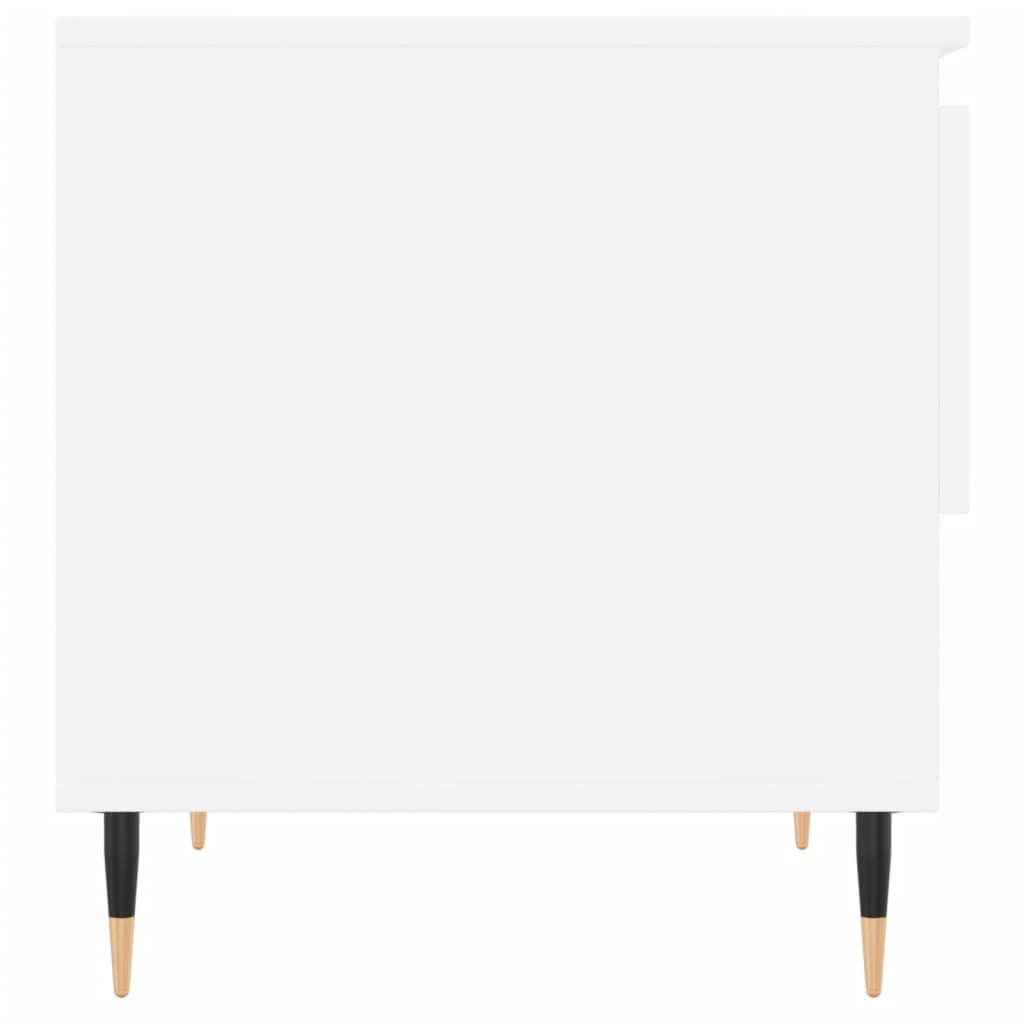 Stoliki kawowe szt. 50x46x50 cm drewno klejone - białe, 2 szt. - number 8.