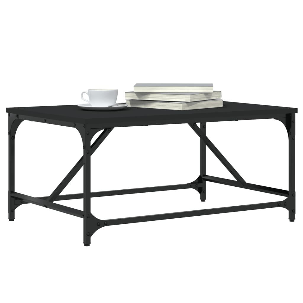 Tabela kawy 75x50x35 cm zbudowane drewno - czarne, 1, 75 cm - number 3.