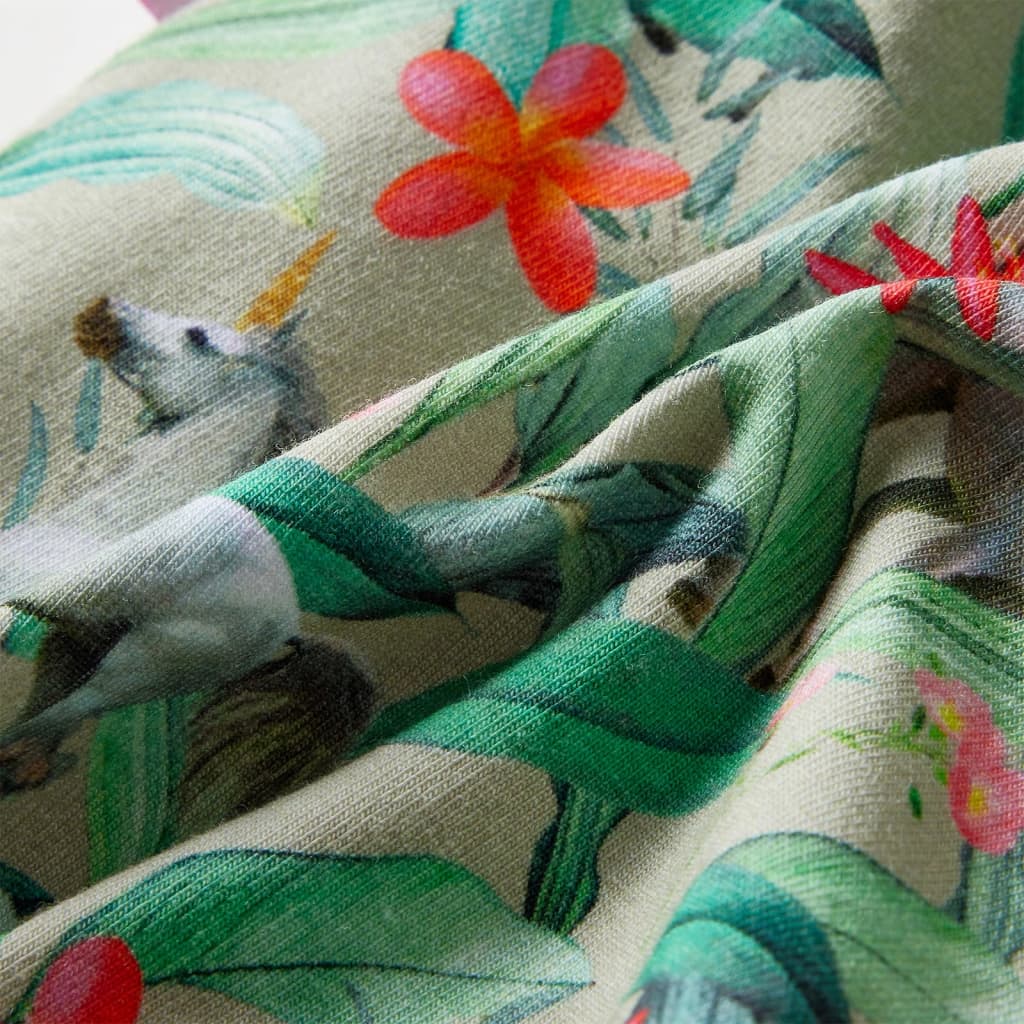 Short pour enfant taille 92 avec cordon de serrage kaki - 92 (1 5-2 ans) - number 7.