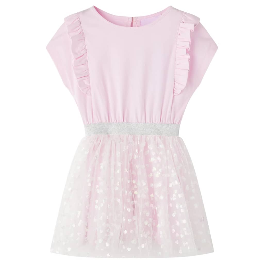Robe pour enfant taille 92 à volants rose - 92 (1 5-2 ans) - number 1.