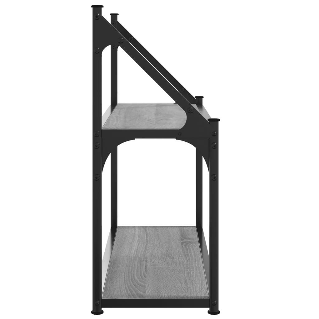 Wall bookcase with 2 shelves engineered wood - gray sonoma oak, 60 x 21 x 51 cm, 1 - number 5.