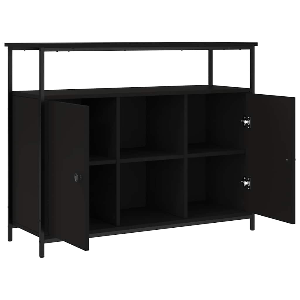 Skab 100x35x80 cm konstrueret træ - sort, 1 - number 5.