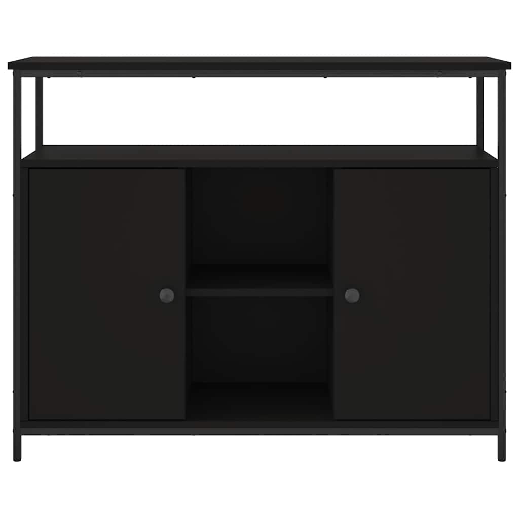 Skab 100x35x80 cm konstrueret træ - sort, 1 - number 6.