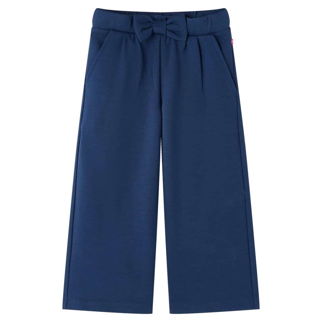 Pantalon pour enfant taille 92 jambe large bleu marine - 92 (1 5-2 ans) - number 1.