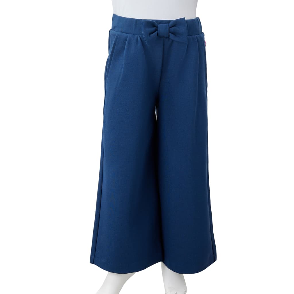 Pantalon pour enfant taille 92 jambe large bleu marine - 92 (1 5-2 ans) - number 8.