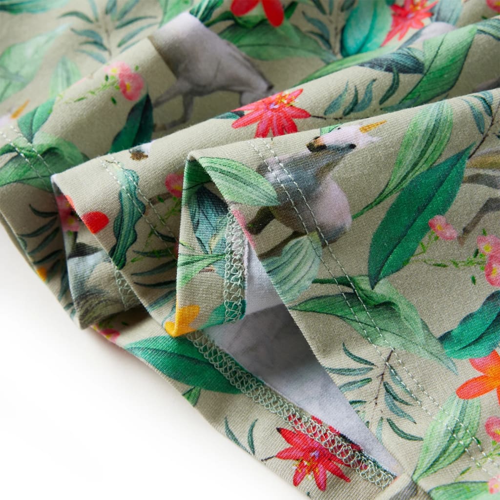 Robe pour enfant taille 92 avec manches kaki - 92 (1 5-2 ans) - number 6.