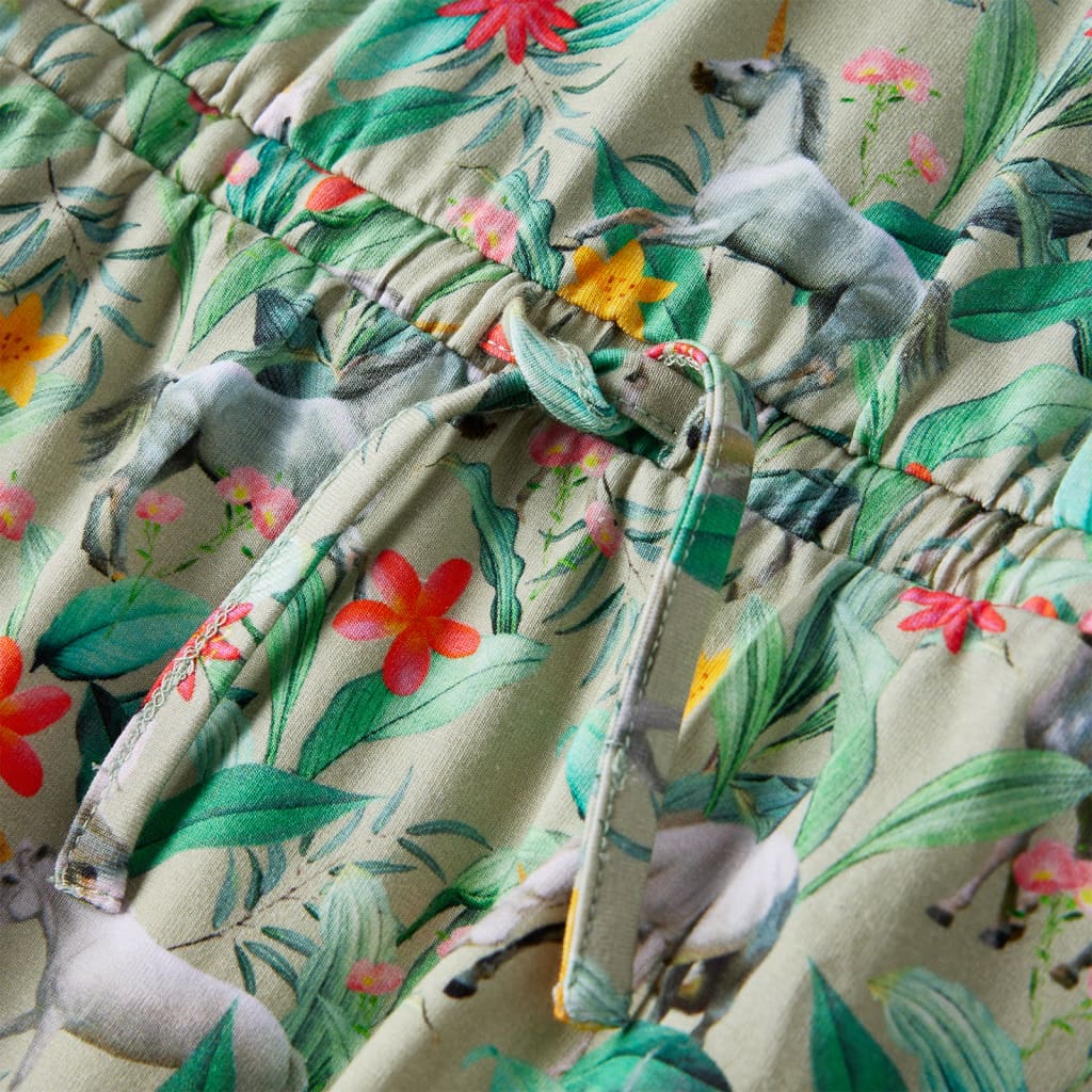 Robe pour enfant taille 92 avec manches kaki - 92 (1 5-2 ans) - number 5.