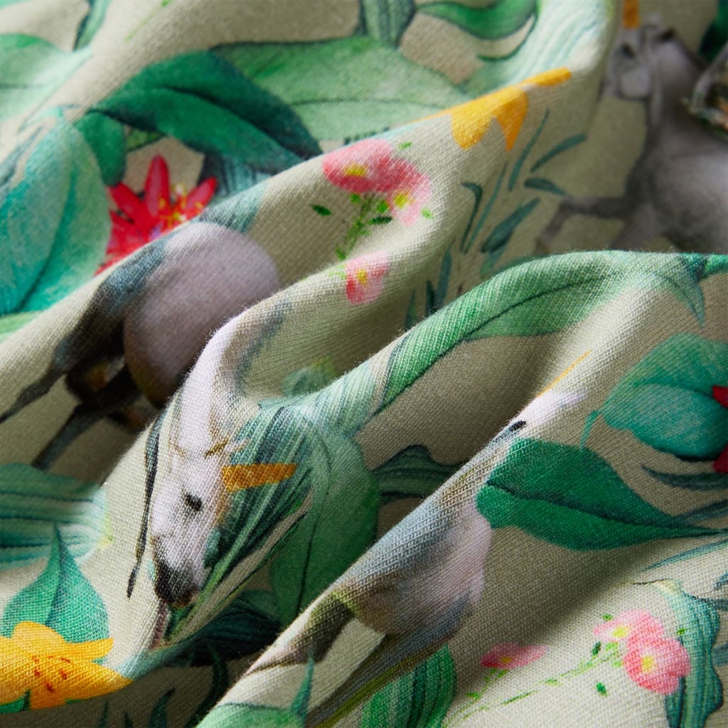 Robe pour enfant taille 92 avec manches kaki - 92 (1 5-2 ans) - number 7.