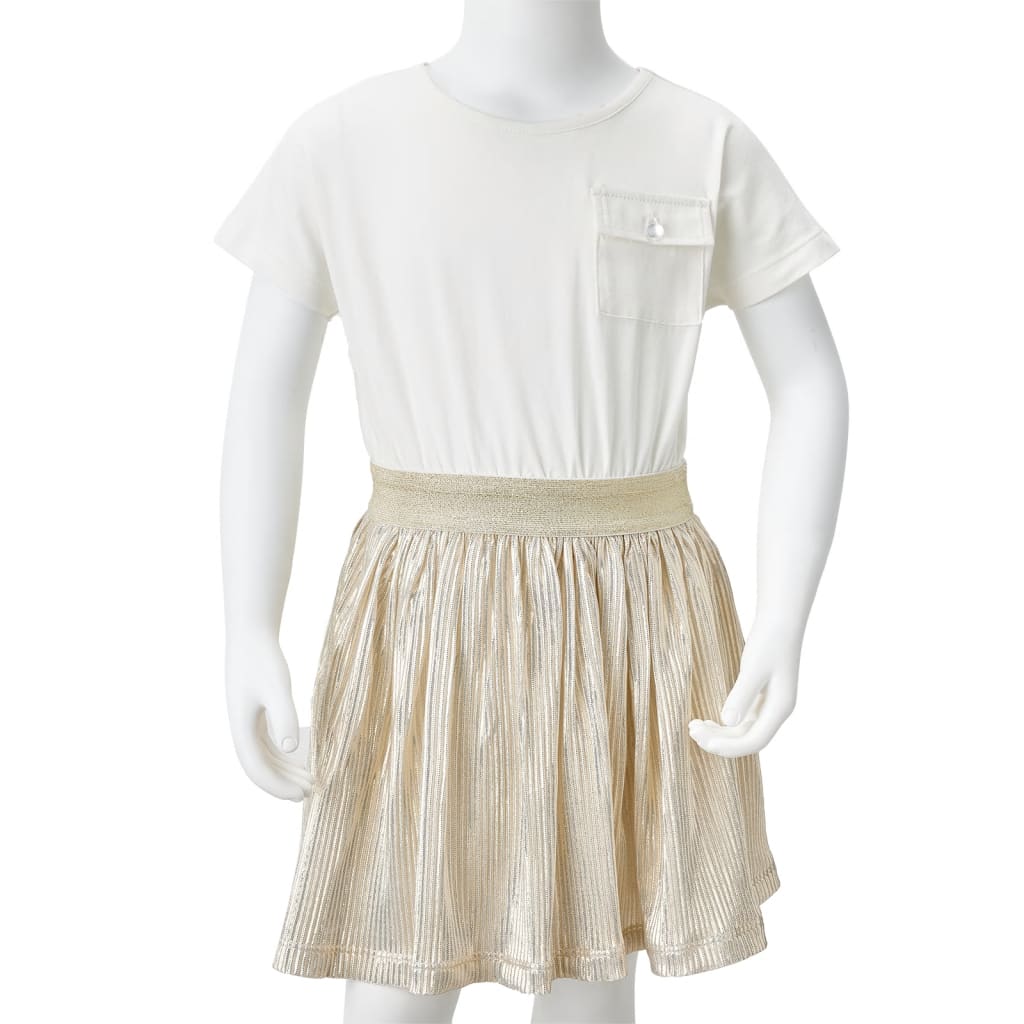 Robe manches courtes pour enfant taille 92 écru - 92 (1 5-2 ans) - number 8.