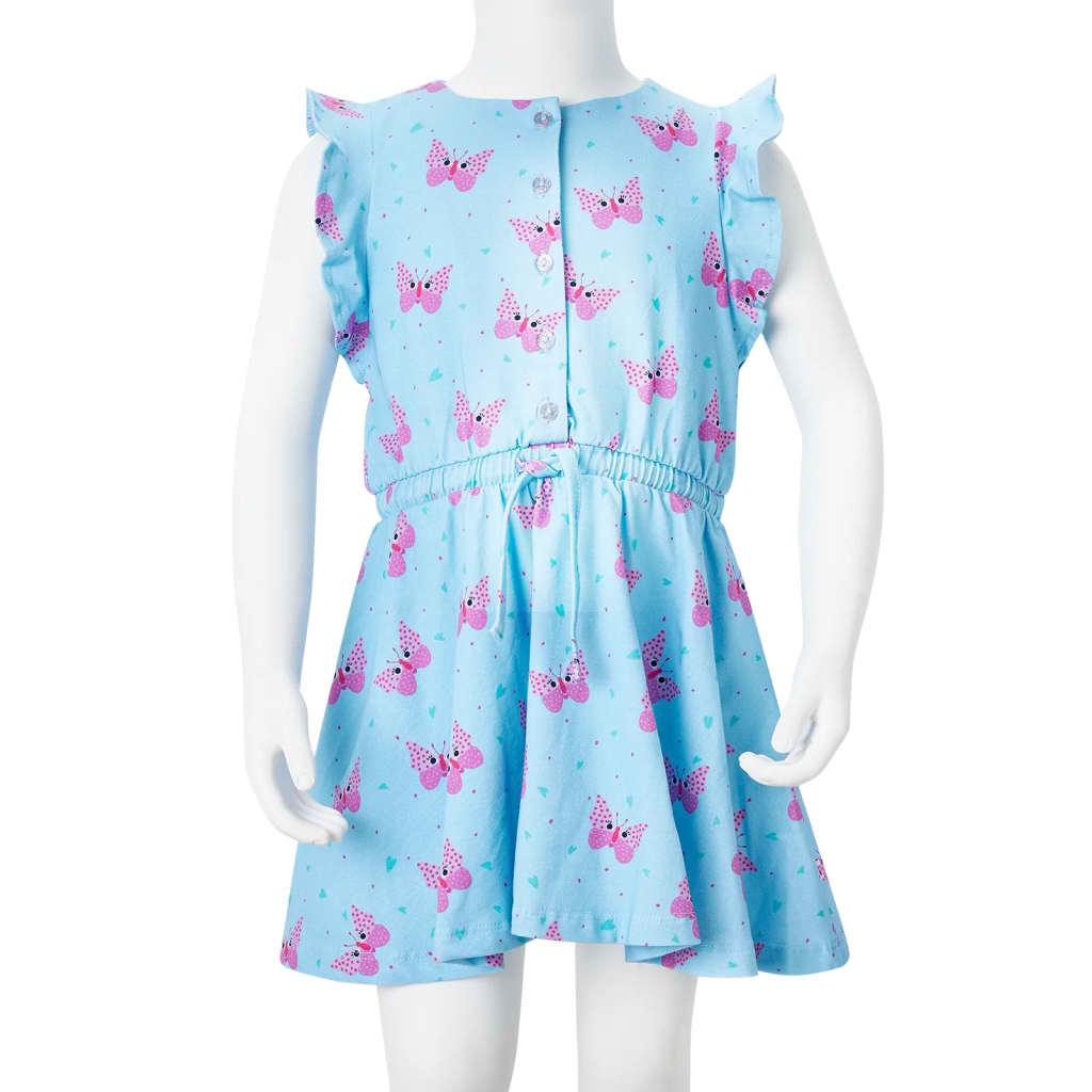 Robe pour enfant taille 92 avec boutons sans manches bleu - 92 (1 5-2 ans) - number 9.
