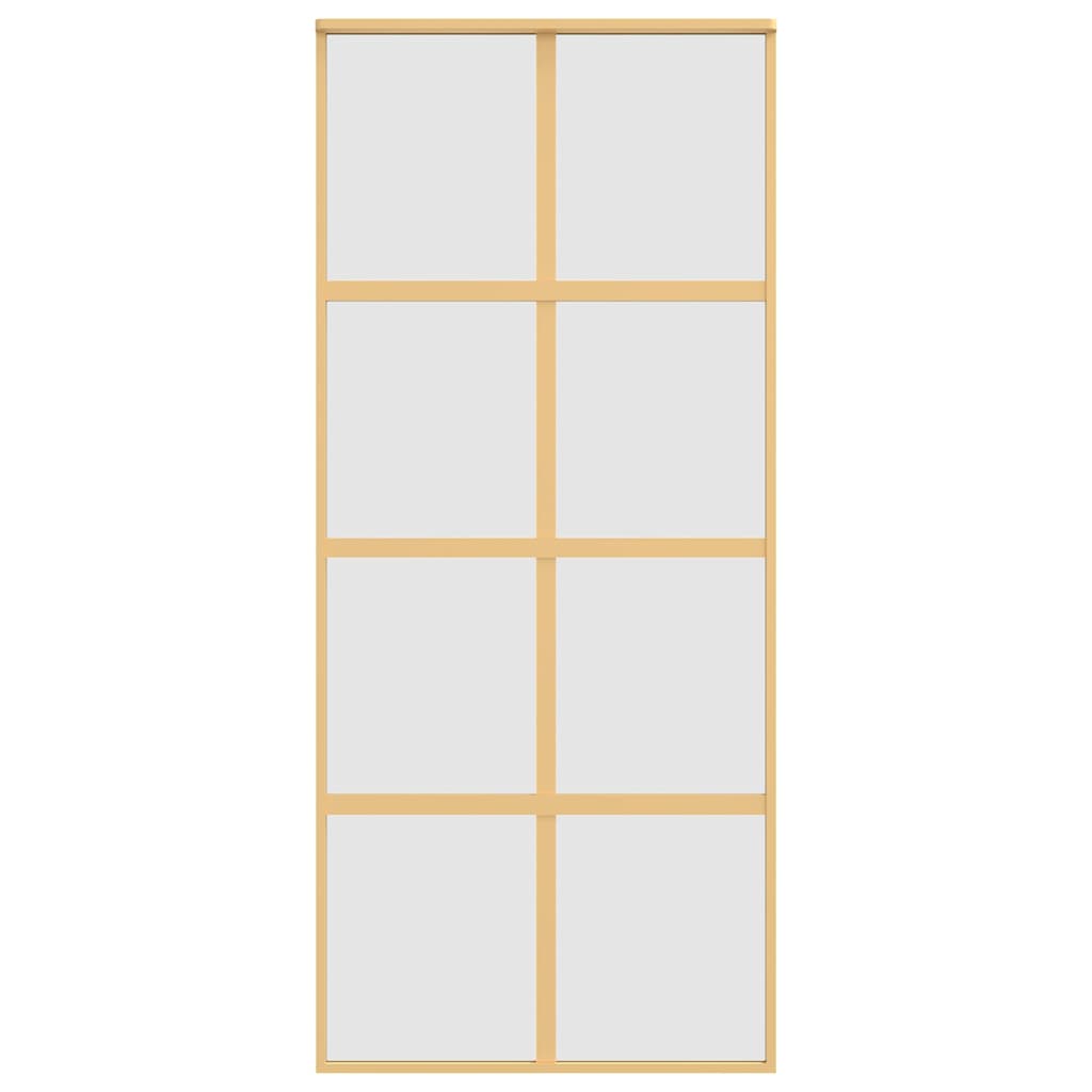 Skjutdörr säkerhetsglas och aluminium gyllene - guld, 90 x 205 cm, 1, frostat - number 4.