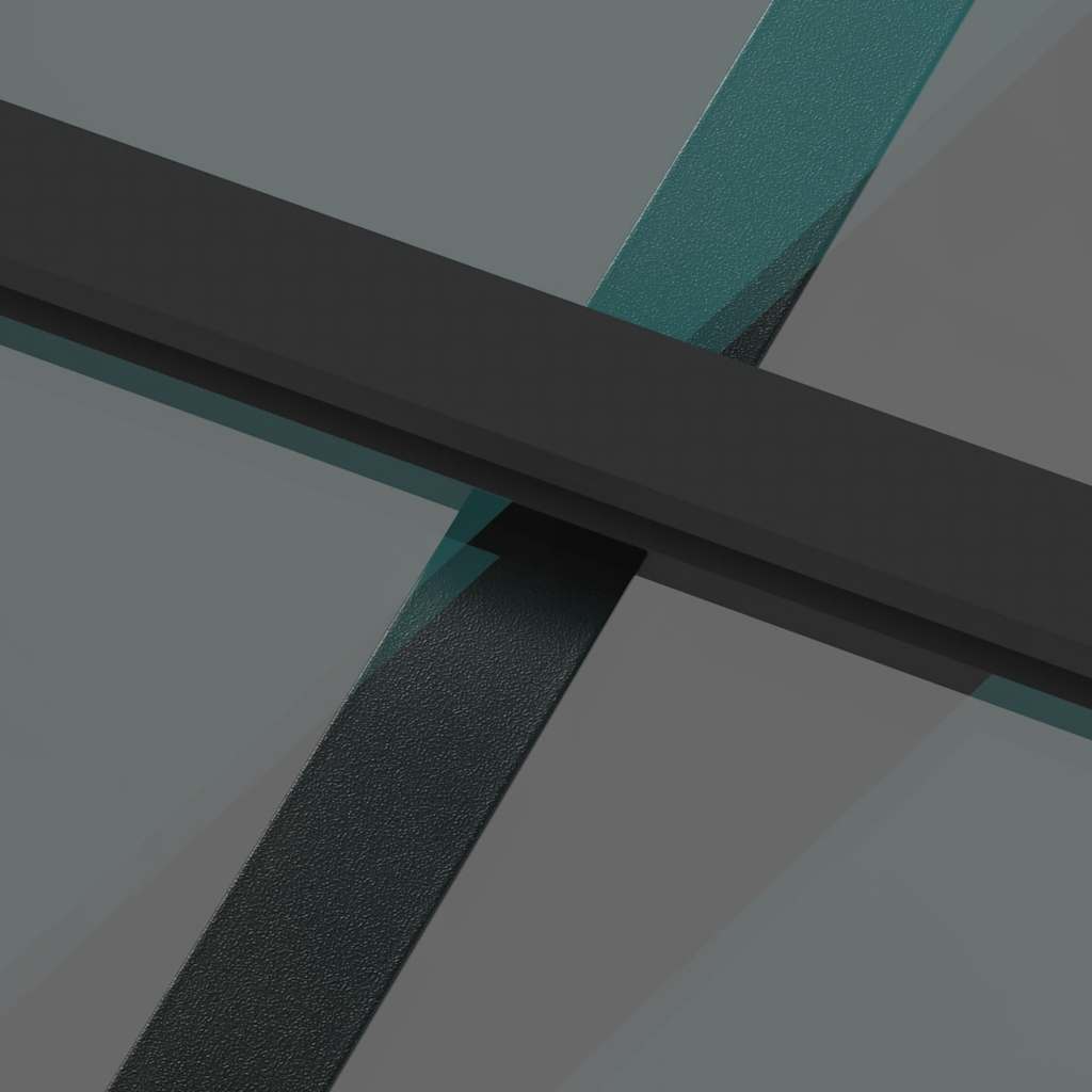 Skjutdörr härdat glas och aluminium - svart, 90 x 205 cm, 1, mörk transparent - number 6.