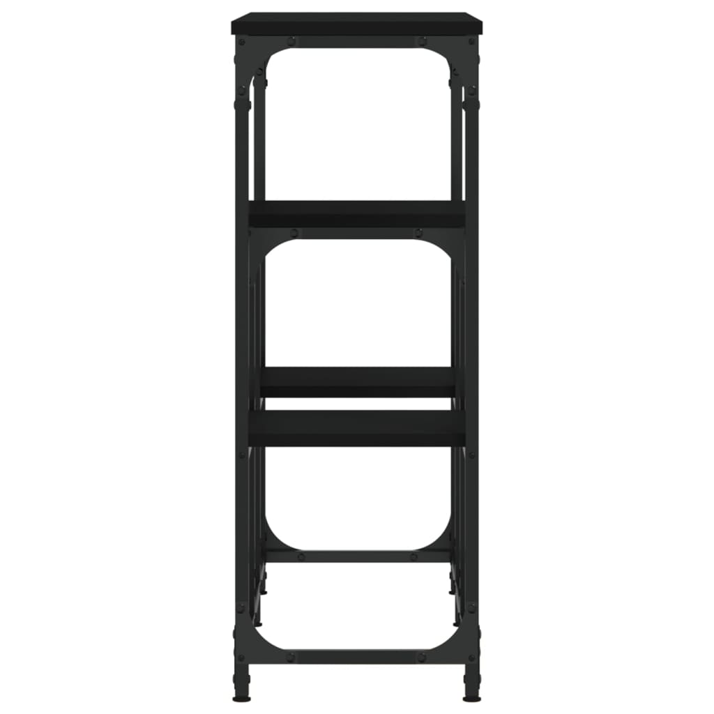 Konsola 89,5x28x76 cm drewno klejone - czarny, 1 - number 5.