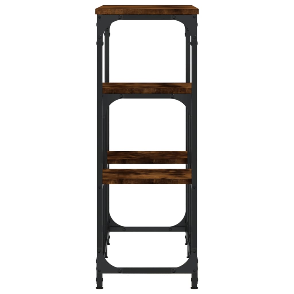 Konsolbord 89,5x28x76 cm konstrueret træ røget sonoma-eg - number 5.