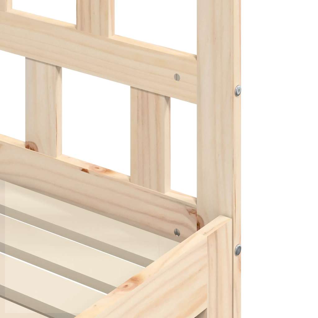 Tapczan z dostawką sosna lita - kolor naturalny, 80 x 200 cm - number 9.