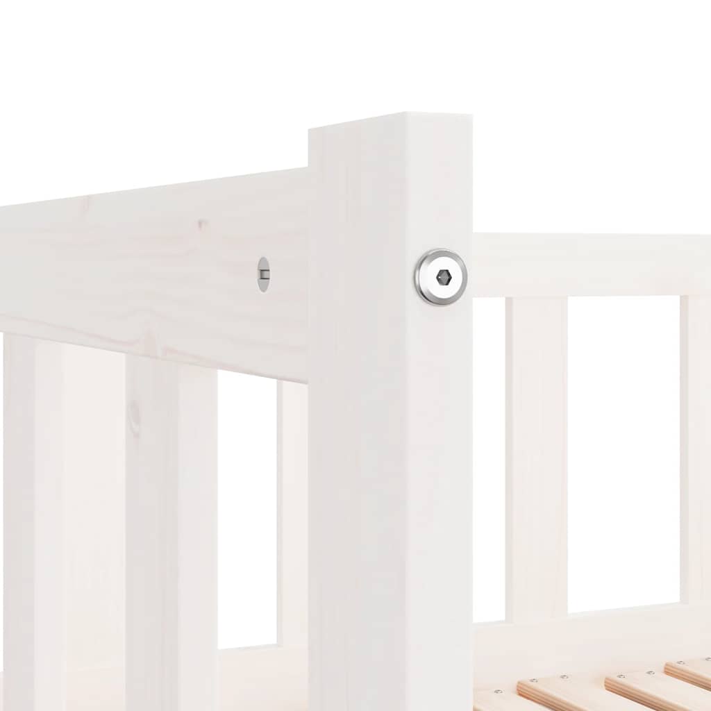 Krevet na izvlačenje od punog bora - bijeli, 90 x 200 cm - number 12.