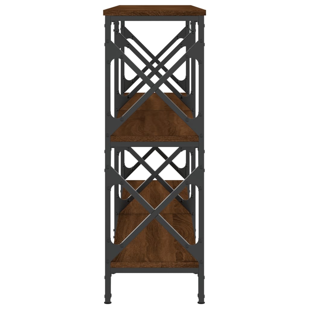 Tabela konsoli 200x28x80,5 cm zbudowany drewniany dąb - brązowy dąb, 1, 200 cm - number 5.