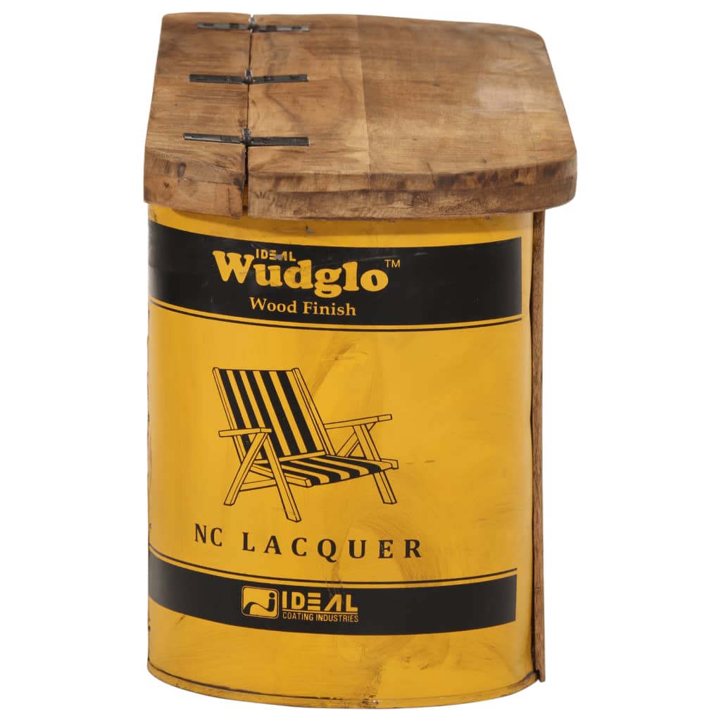 Ława/kredens ze schowkiem 120x30x40 cm lite drewno z recyklingu - number 5.