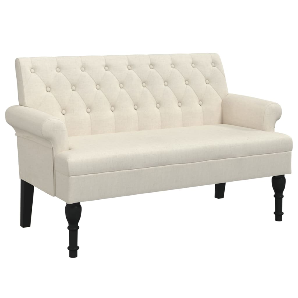 Klupa s naslonom 120x62x75,5 cm lan - number 2.