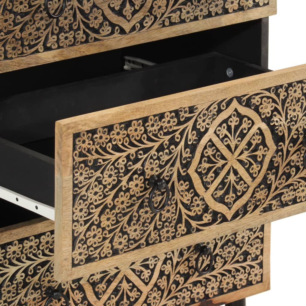 Skabe 3 stk. 60x33x75 cm massivt mangotræ - ooo 1 - number 11.