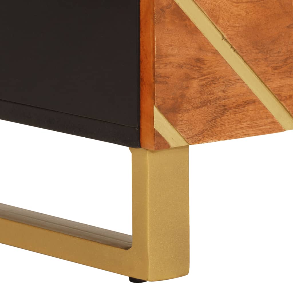 Kommoder 2 stk. 60x33,5x75 cm massivt mangotræ brun og sort - number 7.